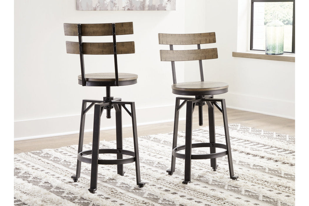 Lesterton Light Brown/Black Counter Height Barstool, Set of 2 - D334-124 - Vega Furniture