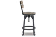 Lesterton Light Brown/Black Counter Height Barstool, Set of 2 - D334-124 - Vega Furniture