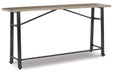 Lesterton Light Brown/Black Long Counter Table - D334-52 - Vega Furniture