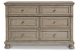 Lettner Light Gray Dresser - B733-21 - Vega Furniture