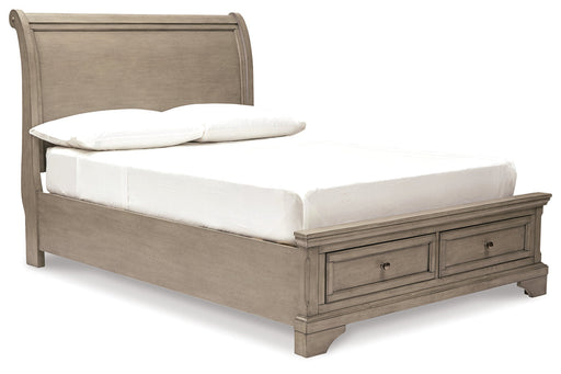 Lettner Light Gray Full Sleigh Bed - SET | B733-183 | B733-84S | B733-87 - Vega Furniture