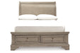 Lettner Light Gray Full Sleigh Bed - SET | B733-183 | B733-84S | B733-87 - Vega Furniture