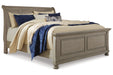 Lettner Light Gray King Sleigh Bed - SET | B733-56 | B733-78 | B733-97 - Vega Furniture