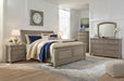 Lettner Light Gray Sleigh Platform Bedroom Set - SET | B733-56 | B733-78 | B733-99 | B733-31 | B733-36 | B733-92 | B733-46 - Vega Furniture