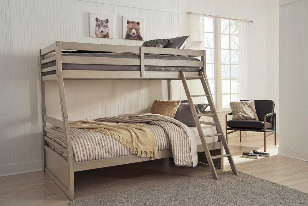 Lettner Light Gray Twin over Full Bunk Bed - SET | B733-58P | B733-58R - Vega Furniture