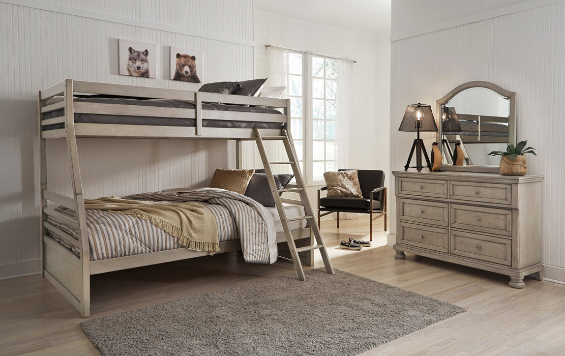 Lettner Light Gray Twin over Full Bunk Bed - SET | B733-58P | B733-58R - Vega Furniture