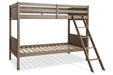 Lettner Light Gray Twin/Twin Bunk Bed with Ladder - B733-59 - Vega Furniture