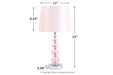 Letty Pink Table Lamp - L857664 - Vega Furniture