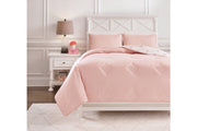 Lexann Pink/White/Gray Full Comforter Set - Q901003F - Vega Furniture