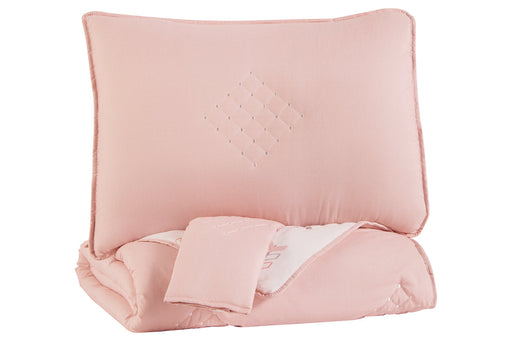 Lexann Pink/White/Gray Full Comforter Set - Q901003F - Vega Furniture