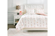 Lexann Pink/White/Gray Full Comforter Set - Q901003F - Vega Furniture