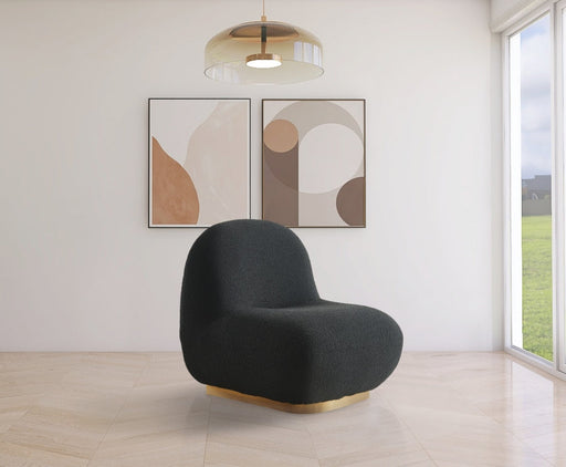 Liam Black Boucle Fabric Accent Chair - 531Black - Vega Furniture