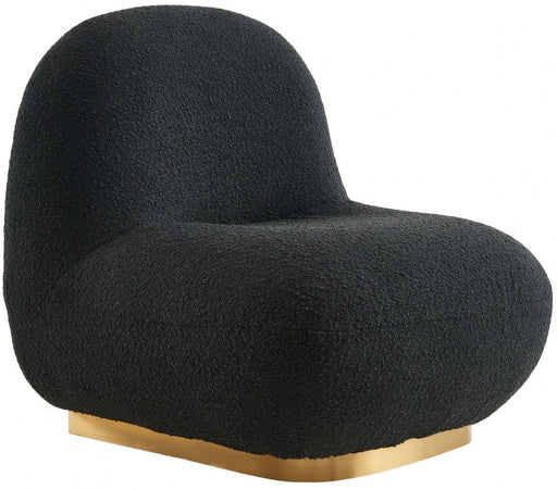 Liam Black Boucle Fabric Accent Chair - 531Black - Vega Furniture