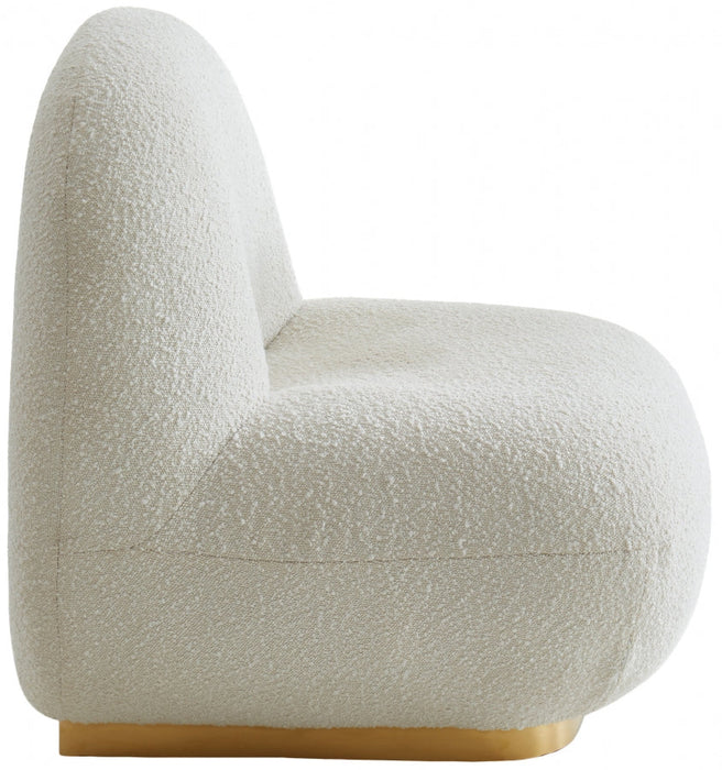 Liam Cream Boucle Fabric Accent Chair - 531Cream - Vega Furniture