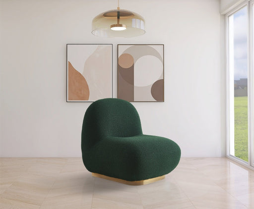 Liam Green Boucle Fabric Accent Chair - 531Green - Vega Furniture