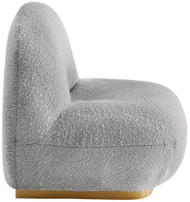 Liam Grey Boucle Fabric Accent Chair - 531Grey - Vega Furniture