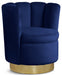 Lily Blue Velvet Accent Chair - 578Navy - Vega Furniture