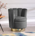 Lily Grey Velvet Accent Chair - 578Grey - Vega Furniture