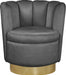 Lily Grey Velvet Accent Chair - 578Grey - Vega Furniture