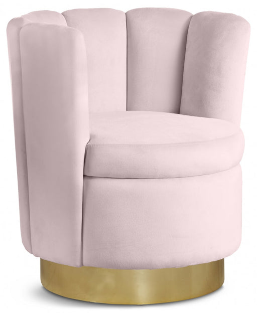 Lily Pink Velvet Accent Chair - 578Pink - Vega Furniture