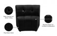 Limitless Black Modular Velvet Chair - 645Black-C - Vega Furniture