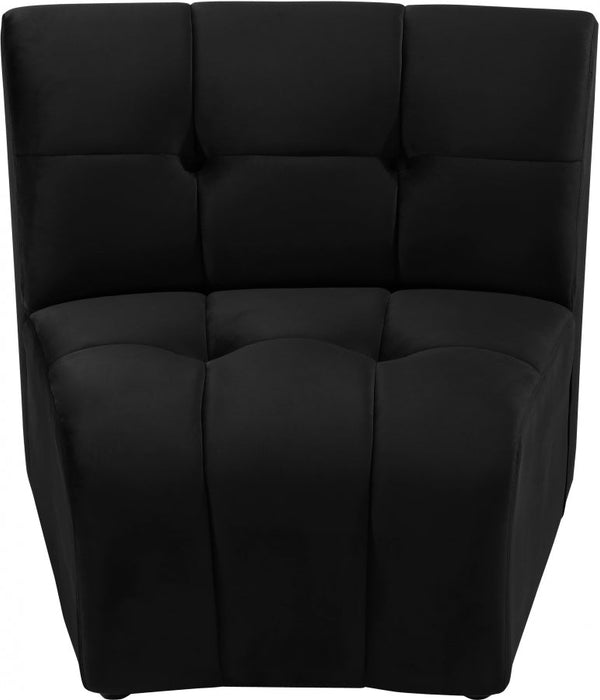 Limitless Black Modular Velvet Chair - 645Black-C - Vega Furniture