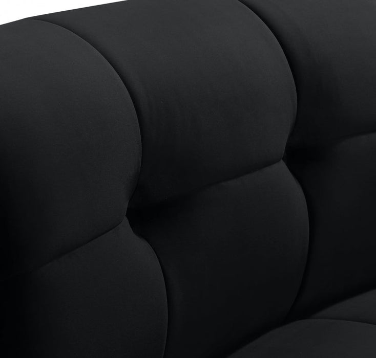 Limitless Black Modular Velvet Chair - 645Black-C - Vega Furniture