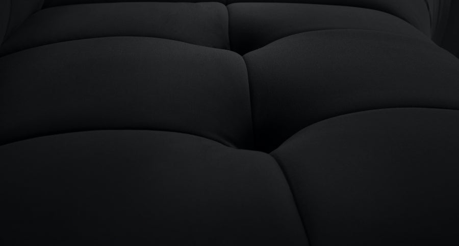 Limitless Black Modular Velvet Chair - 645Black-C - Vega Furniture