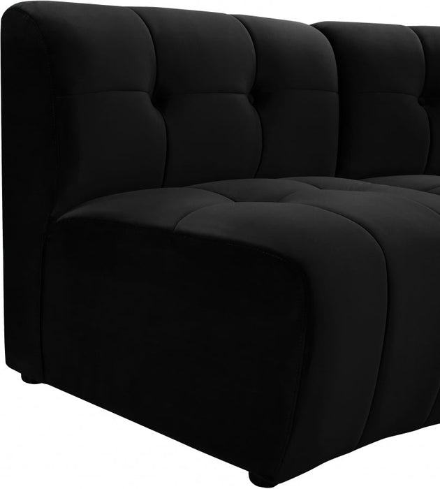 Limitless Black Modular Velvet Loveseat - 645Black-2PC - Vega Furniture