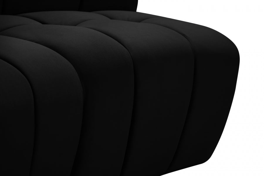 Limitless Black Modular Velvet Loveseat - 645Black-2PC - Vega Furniture