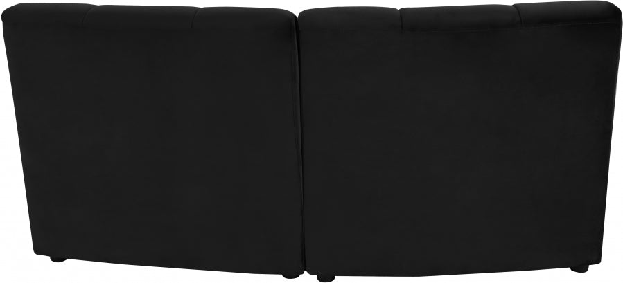 Limitless Black Modular Velvet Loveseat - 645Black-2PC - Vega Furniture