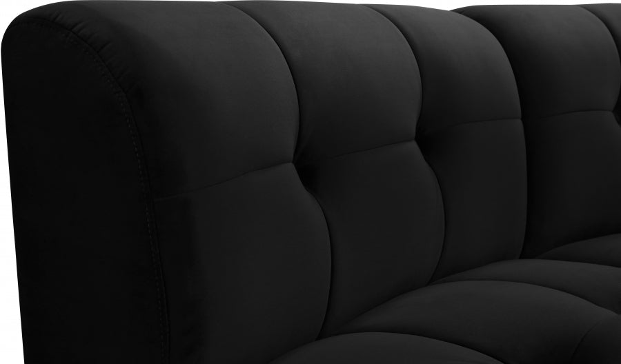 Limitless Black Modular Velvet Loveseat - 645Black-2PC - Vega Furniture