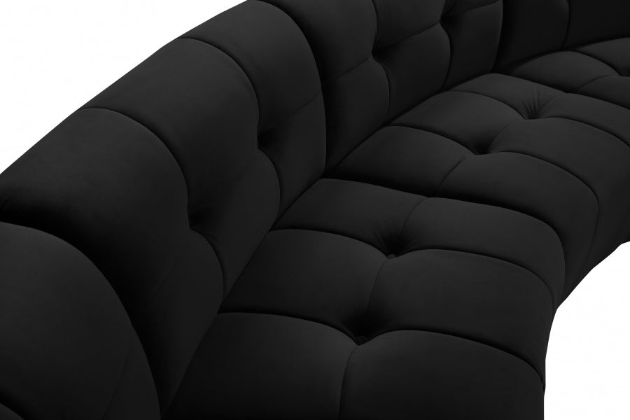 Limitless Black Modular Velvet Sofa - 645Black-3PC - Vega Furniture