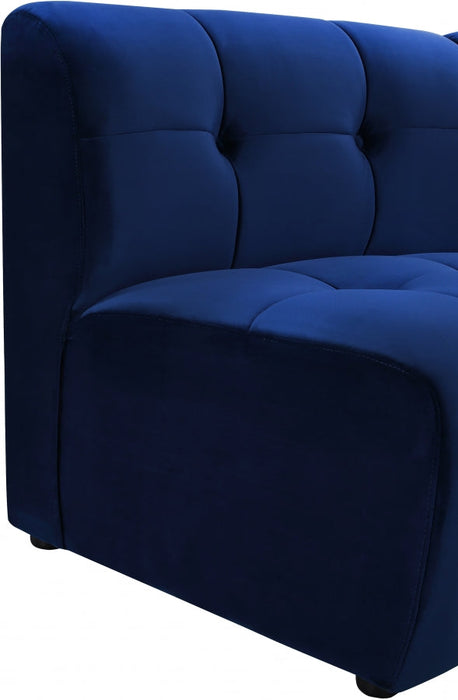 Limitless Blue Modular Velvet Chair - 645Navy-C - Vega Furniture