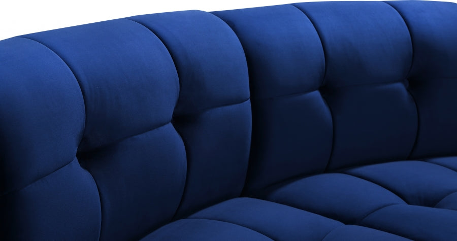 Limitless Blue Modular Velvet Loveseat - 645Navy-2PC - Vega Furniture