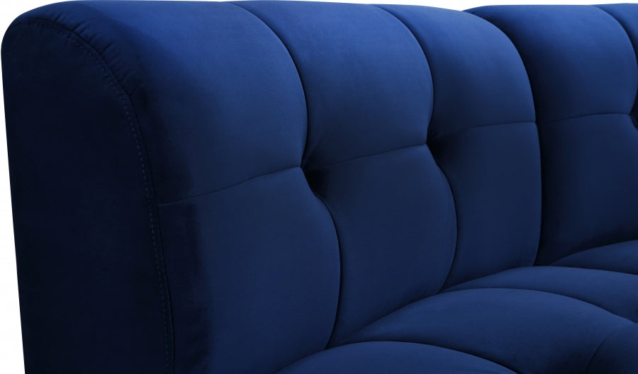 Limitless Blue Modular Velvet Loveseat - 645Navy-2PC - Vega Furniture