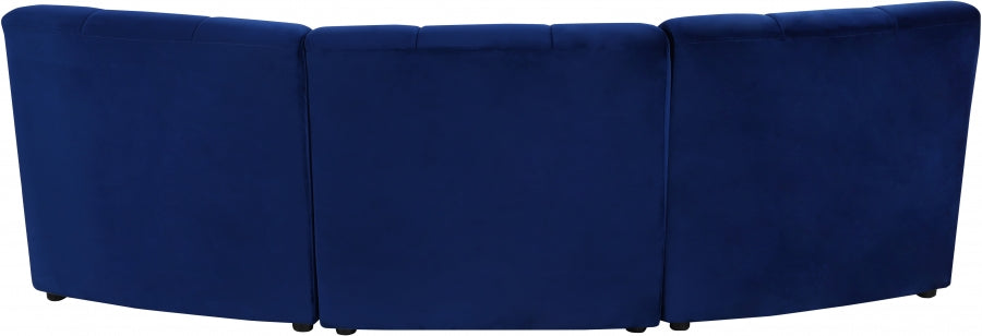 Limitless Blue Modular Velvet Sofa - 645Navy-3PC - Vega Furniture