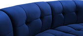 Limitless Blue Modular Velvet Sofa - 645Navy-3PC - Vega Furniture