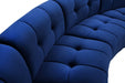 Limitless Blue Modular Velvet Sofa - 645Navy-3PC - Vega Furniture