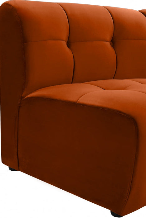 Limitless Cognac Modular Velvet Chair - 645Cognac-C - Vega Furniture