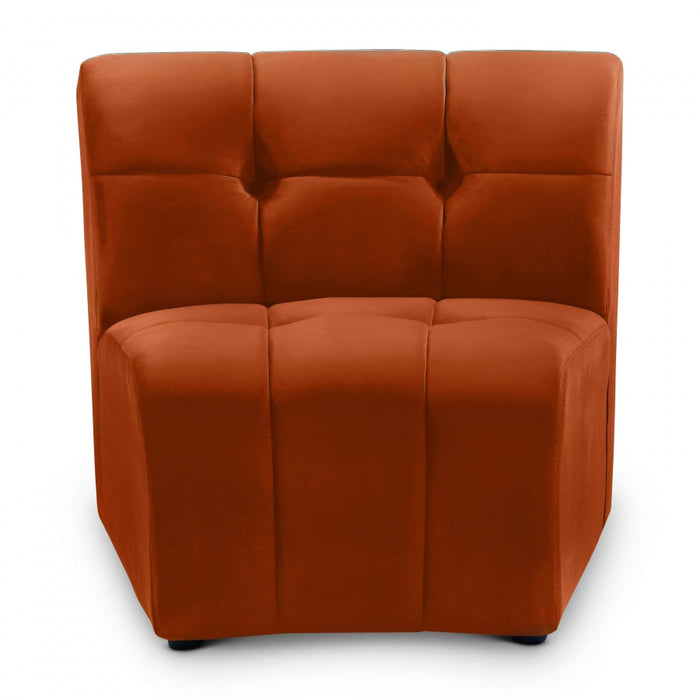 Limitless Cognac Modular Velvet Chair - 645Cognac-C - Vega Furniture