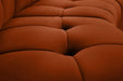 Limitless Cognac Modular Velvet Chair - 645Cognac-C - Vega Furniture