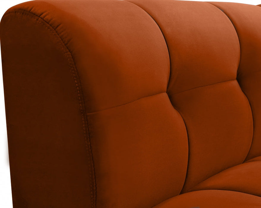 Limitless Cognac Modular Velvet Chair - 645Cognac-C - Vega Furniture