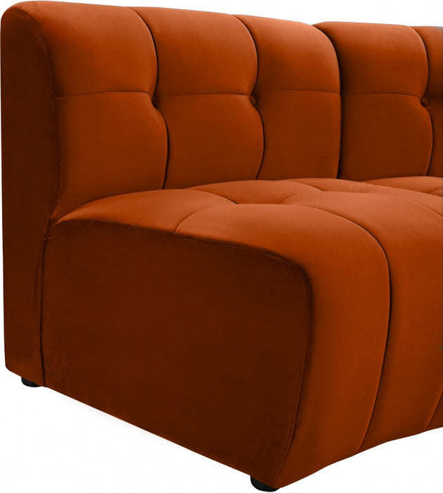 Limitless Cognac Modular Velvet Loveseat - 645Cognac-2PC - Vega Furniture