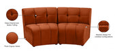 Limitless Cognac Modular Velvet Loveseat - 645Cognac-2PC - Vega Furniture