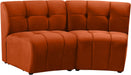 Limitless Cognac Modular Velvet Loveseat - 645Cognac-2PC - Vega Furniture