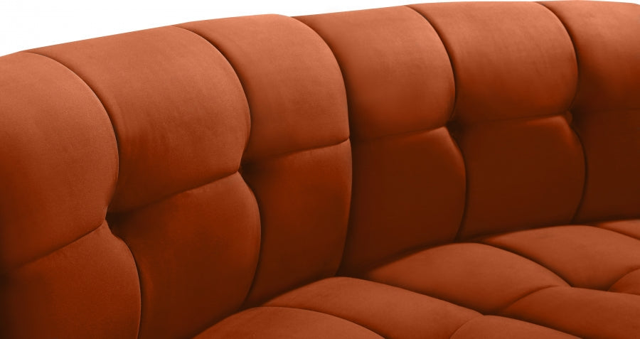 Limitless Cognac Modular Velvet Loveseat - 645Cognac-2PC - Vega Furniture