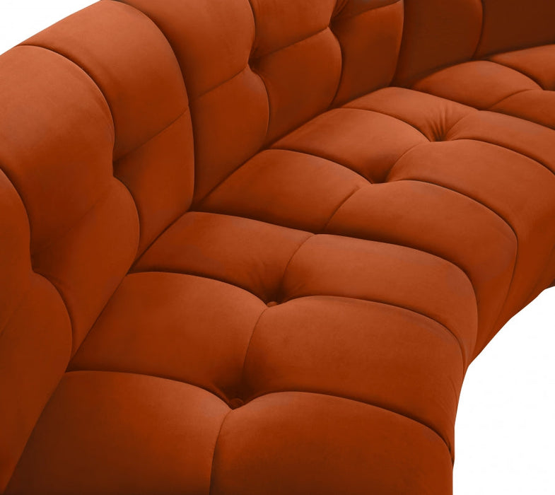 Limitless Cognac Modular Velvet Loveseat - 645Cognac-2PC - Vega Furniture