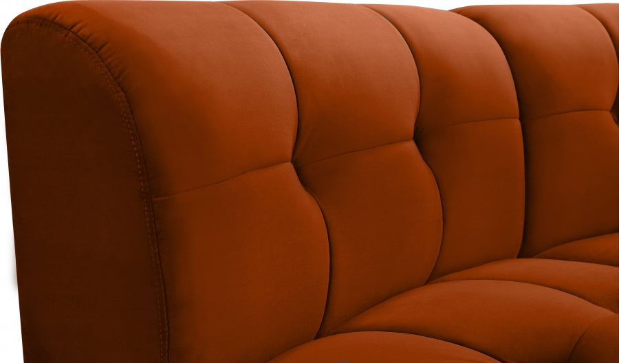 Limitless Cognac Modular Velvet Loveseat - 645Cognac-2PC - Vega Furniture