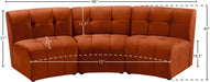 Limitless Cognac Modular Velvet Sofa - 645Cognac-3PC - Vega Furniture